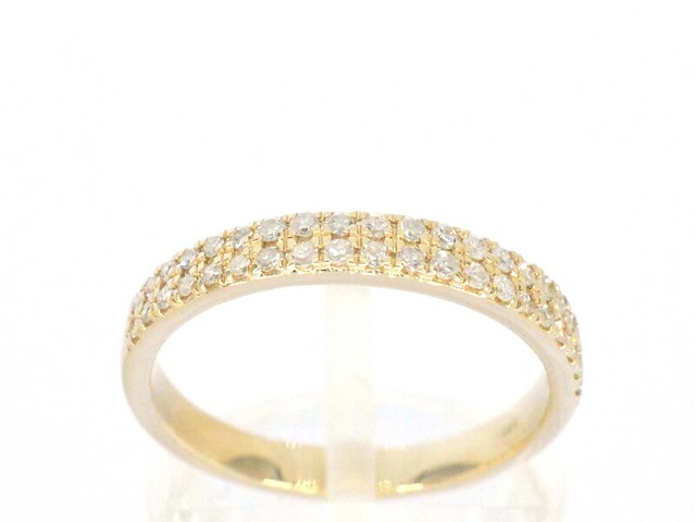 Gouden rijring met diamanten - afbeelding 1 van  11