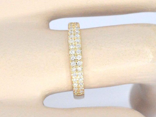 Gouden rijring met diamanten - afbeelding 4 van  11