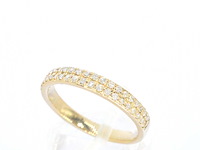 Gouden rijring met diamanten - afbeelding 5 van  11
