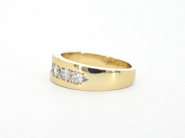 Gouden rijring met diamanten - afbeelding 5 van  9