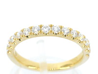 Gouden rijring met diamanten - afbeelding 1 van  11