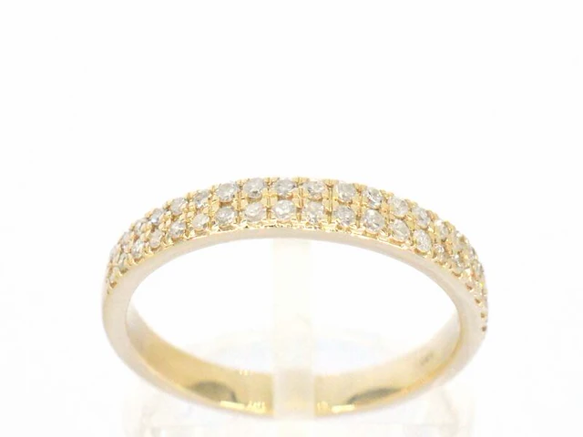 Gouden rijring met diamanten - afbeelding 1 van  11