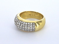 Gouden rijring met princess geslepen diamanten - afbeelding 9 van  11