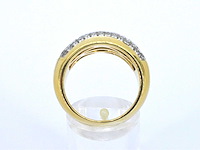 Gouden rijring met prinses geslepen diamanten - afbeelding 7 van  10