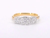Gouden ring 3 chatons diamant 0.75 ct - afbeelding 10 van  10