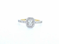 Gouden ring baguette briljant diamant