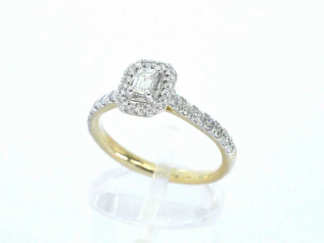 Gouden ring baguette briljant diamant - afbeelding 7 van  9
