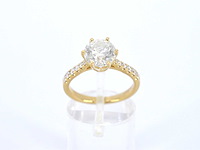 Gouden ring briljant 2.80 ct - afbeelding 1 van  6