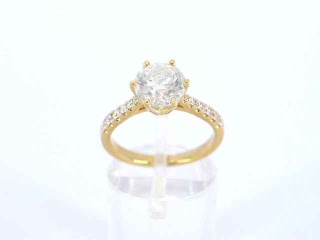 Gouden ring briljant diamant 2.80 carat - afbeelding 1 van  7