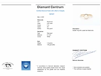 Gouden ring diamant parel - afbeelding 4 van  10