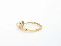 Gouden ring diamant parel - afbeelding 7 van  10