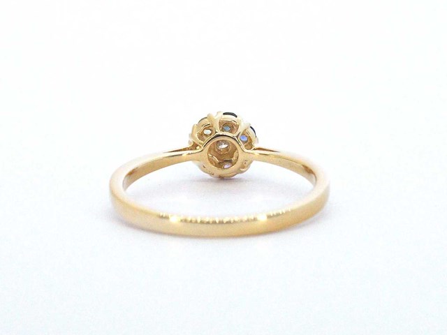 Gouden ring diamant saffier multicolour - afbeelding 8 van  10