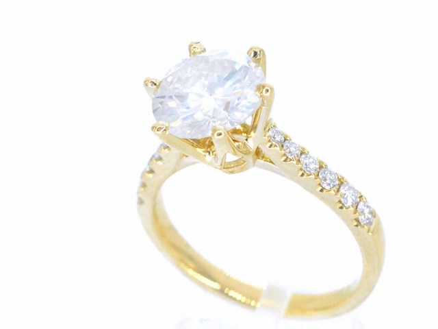 Gouden ring diamant - afbeelding 5 van  10