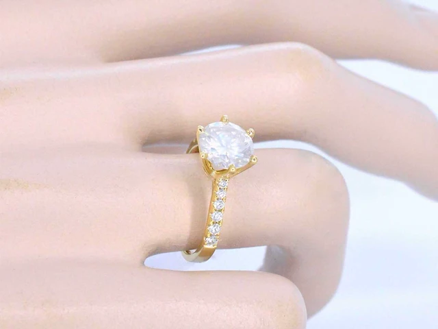 Gouden ring diamant - afbeelding 3 van  10