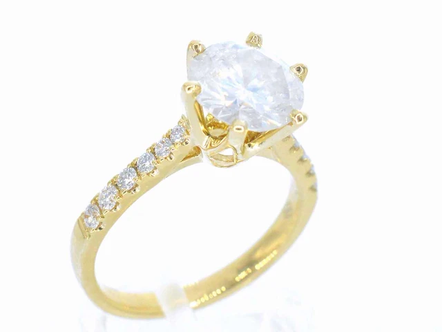 Gouden ring diamant - afbeelding 5 van  10