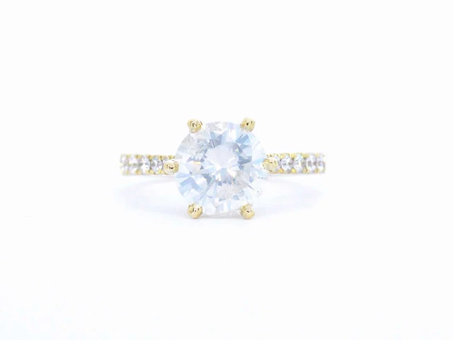 Gouden ring diamant - afbeelding 7 van  10