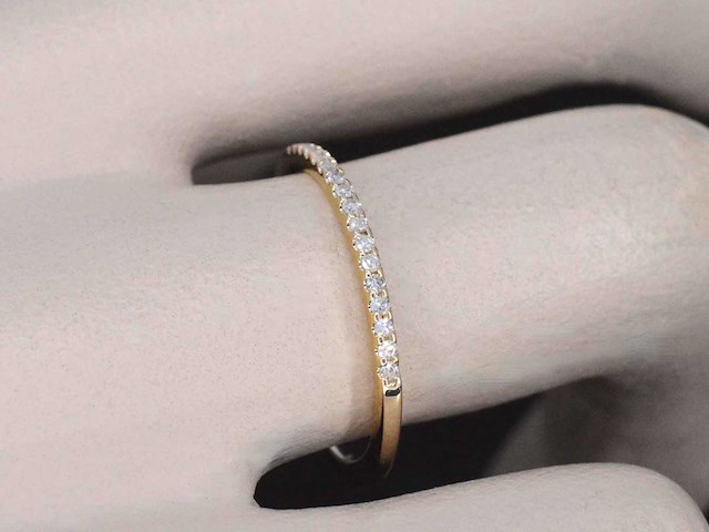 Gouden ring diamanten - afbeelding 2 van  9
