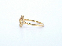 Gouden ring klaver vier motief met diamanten - afbeelding 9 van  9