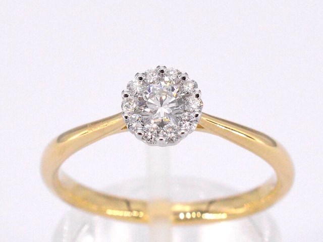 Gouden ring met 0.35 carat diamant - afbeelding 1 van  11