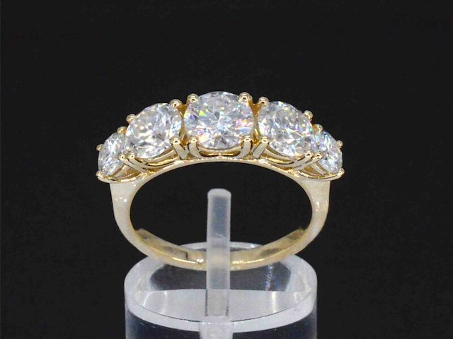 Gouden ring met 2.90 carat briljanten - afbeelding 1 van  8