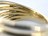 Gouden ring met 5 bijzondere diamanten - afbeelding 2 van  10