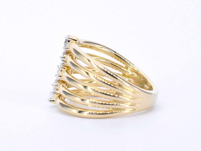 Gouden ring met 5 bijzondere diamanten - afbeelding 10 van  10