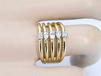Gouden ring met 5 bijzondere diamanten - afbeelding 5 van  12