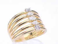 Gouden ring met 5 bijzondere diamanten - afbeelding 8 van  12