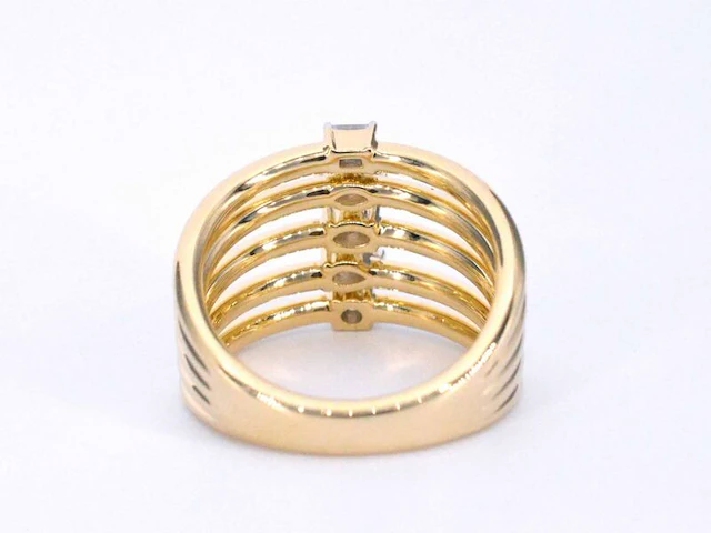 Gouden ring met 5 bijzondere diamanten - afbeelding 10 van  12