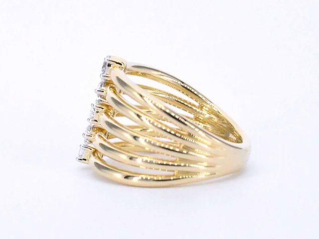 Gouden ring met 5 bijzondere diamanten - afbeelding 12 van  12