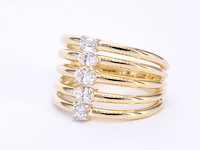Gouden ring met 5 diamanten - afbeelding 11 van  12