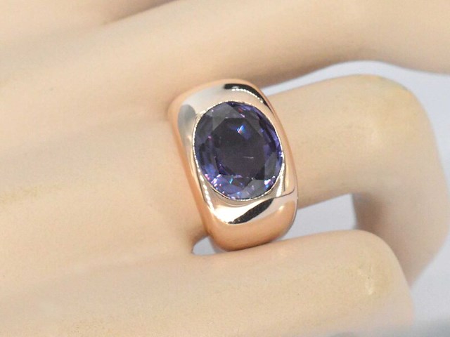 Gouden ring met amethist - afbeelding 3 van  10