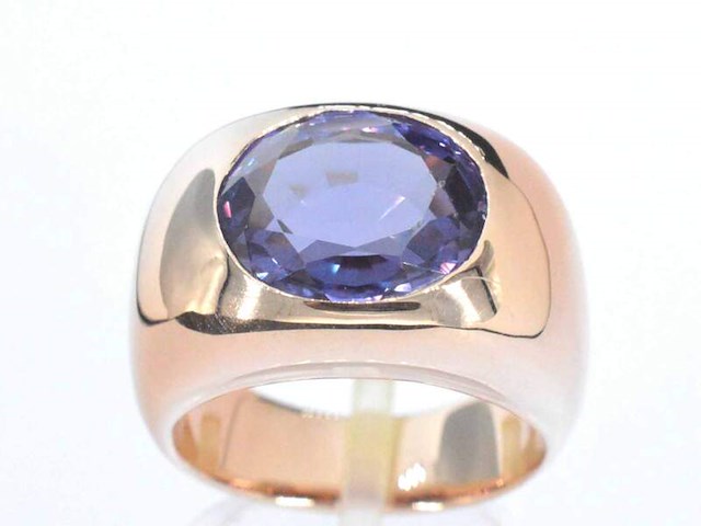 Gouden ring met amethist - afbeelding 1 van  10