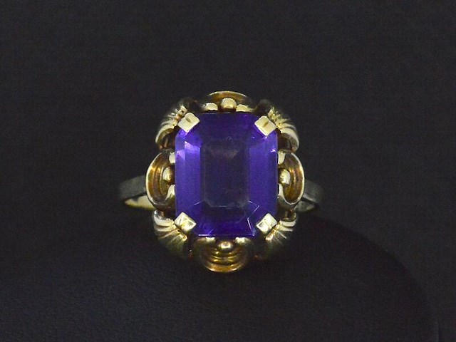 Gouden ring met amethist - afbeelding 3 van  7