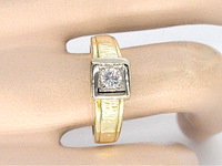 Gouden ring met briljant geslepen diamanten - afbeelding 2 van  11