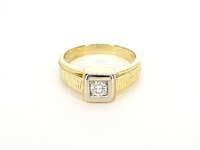 Gouden ring met briljant geslepen diamanten - afbeelding 9 van  11