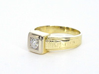 Gouden ring met briljant geslepen diamanten - afbeelding 11 van  11