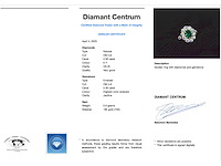 Gouden ring met centrale hoge kwaliteit smaragd en natuurlijke diamanten - afbeelding 3 van  8