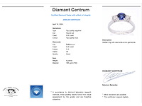 Gouden ring met diamant en een blauwe saffier - afbeelding 4 van  10