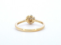 Gouden ring met diamant en multicolour saffieren - afbeelding 9 van  11