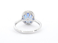 Gouden ring met diamant en tanzaniet - afbeelding 7 van  10