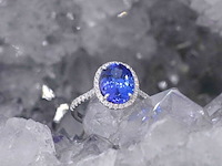 Gouden ring met diamant en tanzaniet - afbeelding 8 van  10