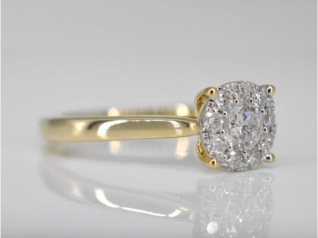 Gouden ring met diamant - afbeelding 4 van  6