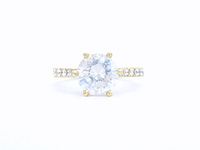 Gouden ring met diamant - afbeelding 6 van  9