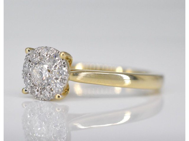 Gouden ring met diamant - afbeelding 4 van  7