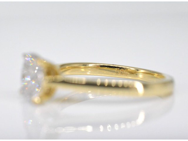 Gouden ring met diamant - afbeelding 5 van  7