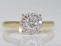 Gouden ring met diamant - afbeelding 1 van  5