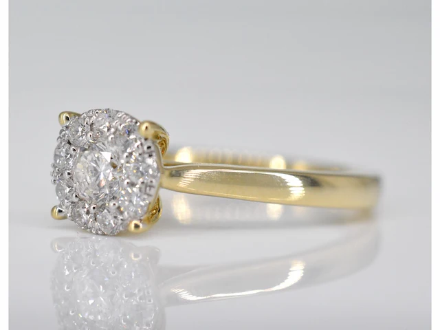 Gouden ring met diamant - afbeelding 4 van  5