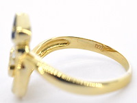 Gouden ring met diamanten en edelstenen - afbeelding 11 van  11
