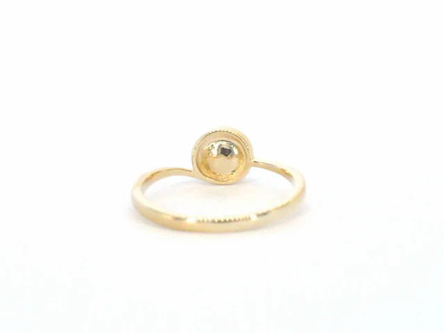 Gouden ring met diamanten en een parel - afbeelding 9 van  11